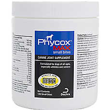 Dechra Phycox Dog MAX Advanced Hip & Joint Supplement with Glucosamine, Small Bites, 120 Count