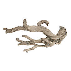 Top Fin? White Wash Wood Aquarium Ornament - Fish Tank Decor - Large