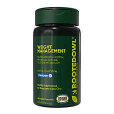 Rooted Owl Dog & Cat Natural Weight Management Vegan Capsules Supplement, Features Carnipure, 60 CT