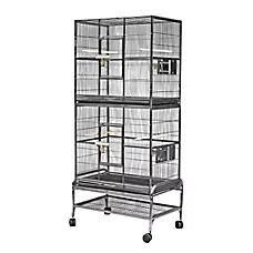 A&E Cage Company Double Stack Flight Bird Cage for Large Birds