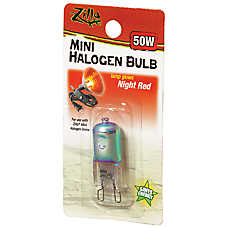 Zilla? Light & Heat Mini Halogen Bulbs Night Red Reptile Terrarium Heater - 50 watt