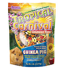 Brown's? Tropical Carnival? Gourmet Guinea Pig Food with Vitamin C - 5 Lbs