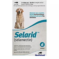 Selarid (selamectin) Topical for Dogs 40.1-85 lbs (Teal Box) 6 Month Supply