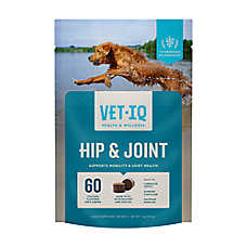 VetIQ Dog Hip and Joint Supplement with Glucosamine, Chicken Flavor Soft Chews, 60 Count