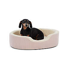 Top Paw? Orthopedic Cuddler Striped Dog Bed, Grey & Tan, Medium, Large, 28Lx22W, 38Lx30W