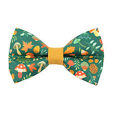 Made By Cleo? Forest Fantasy Woodland Botanical Cat Bow Tie