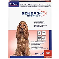 Senergy Topical for Dogs 20.1 - 40 lbs (Red Box), 3 Month Supply