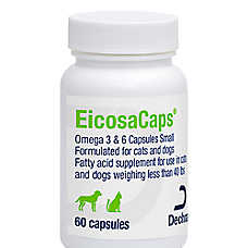 Dechra Dog & Cat EicosaCaps Omega-3 & 6 Capsules - Small, Large, 60 ct