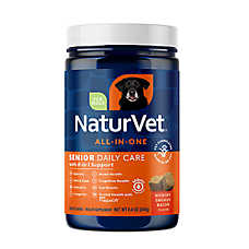 NaturVet Dog All-In-One Senior Daily Care 8-In-1 Support Supplement, Smoked Bacon Soft Chews, 60 ct