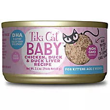 Tiki Cat Baby Shreds Kitten Wet Cat Food - 2.4oz, Natural