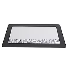 Top Paw庐 Black & White Dog Face Placemat