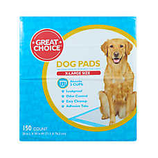 Great Choice? X-Large Dog and Puppy Pee Pads, Potty Training, Unscented, 150 Count