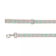 Top Paw庐 Rose Dog Leash, Pink, Green & White Dog Leash, Walking Dog Leash, 4' Long