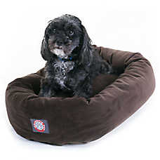 Majestic Pet Products Faux Suede Bagel Dog Bed