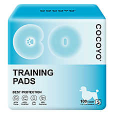Cocoyo Best Value Training Pads, Leak Proof, Quick Drying & Puppy Attractant- 100 Ct
