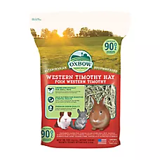 Oxbow Western Timothy Hay - Rabbit & Guinea Pig Hay - High Fiber for Digestive Health - 15oz-40lb