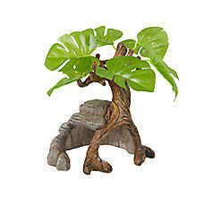 Thrive Tree with Rock and Greenery Terrarium Ornament - Terrarium Decor