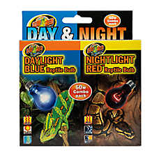 Zoo Med Day & Night Combo Pack Reptile Bulbs Terrarium Lighting Combo - 60 watt