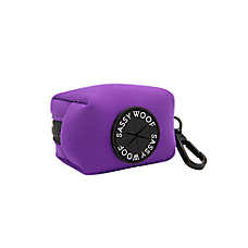 Sassy Woof Dog Waste Bag Holder, Neon Purple Bag Holder W/ Carabiner Clip For Convenient Access