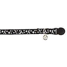 Whisker City? Moon & Stars Cat Collar, Black & White Cat Collar, Break-Away Collar, Multiple Sizes