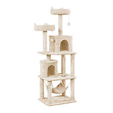 Yaheetech 71.5-in Multi-Level Cat Tree with 2 Condos, 2 Perches, Hammock and Scratching Board