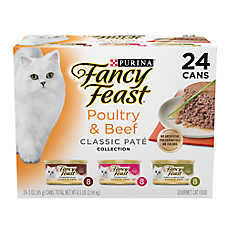 Fancy Feast? All Life Stages Cat Wet Food - Poultry & Beef, Variety Pack, 24 CT, 72 OZ
