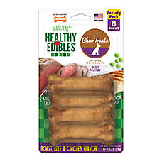 Nylabone? Healthy Edibles? Dog Treats - Roast Beef & Chicken, 8 Pack