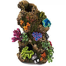 Top Fin® Coral & Plant Rocky Aquarium Ornament - Fish Tank Decor - Medium