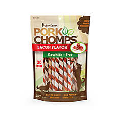 Pork Chomps&trade; Rawhide Free Twists Dog Treat - Bacon