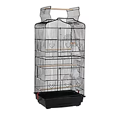 Yaheetech Open Top Metal Parrot Bird Cage with Four Feeders for Parrots