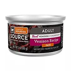 Simply Nourish Source Natural Adult Cat Food - Hight Protein, Grain Free, Pate, 3 oz