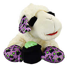 Multipet? Lamb Chop Green/Purple Plush Squeaker Dog Toy