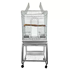 A&E Cage Company Play Top Pet Bird Cage - Silver for Medium Birds